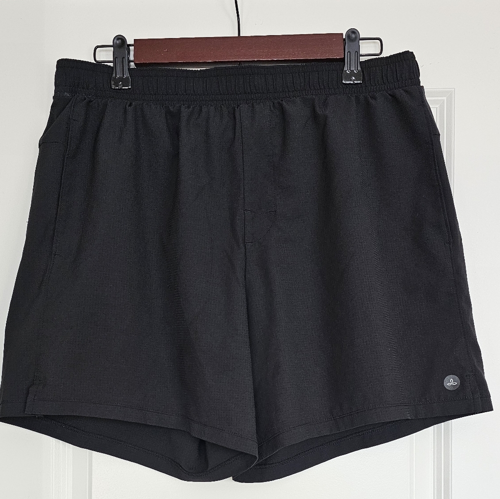 prAna Athletic Shorts Black Lightweight Active Running Gym Women’s Large
